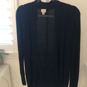 black cardigan